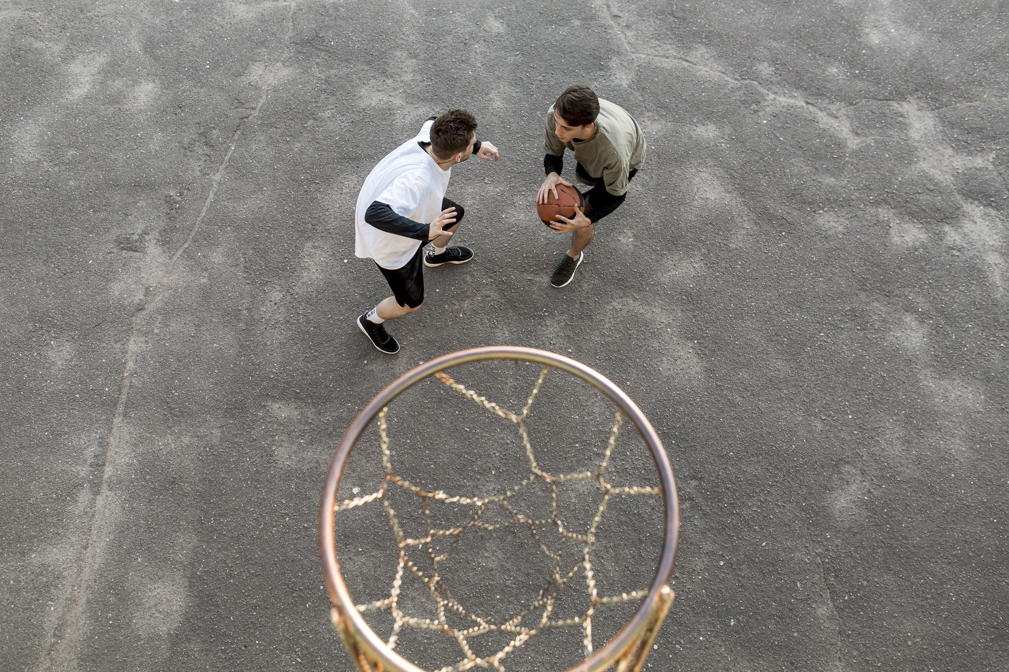 high-view-urban-basketball-players